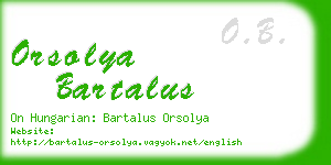 orsolya bartalus business card